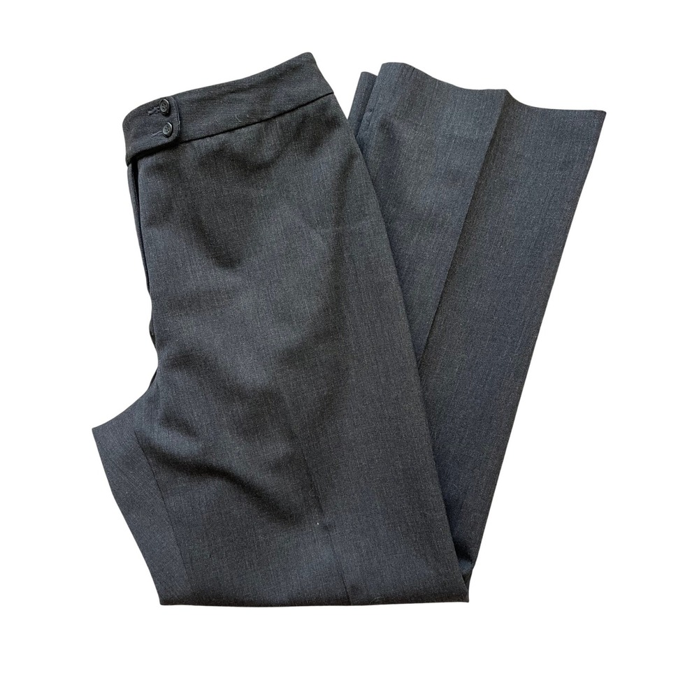 Pendleton Womens Charcoal Gray Virgin Wool Blend Straight Leg Dress Pants Sz 12